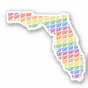 Säg Gay Florida Klistermärken