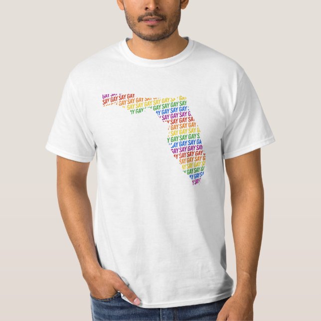 Säg Gay Florida T Shirt (Framsida)