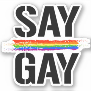Säg Gay-klistermärke Klistermärken