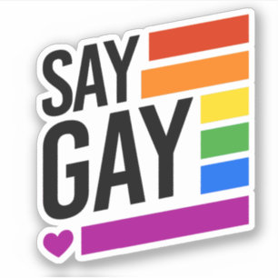 Säg Gay-klistermärke Klistermärken