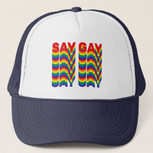 Säg Gay rainbow lgbtq pride flagga retro mönster Keps
