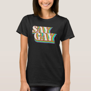 Säg Gay Rainbow Subtle Pride Florida Equality Lgb T Shirt