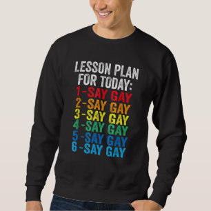 Säg Gay Rainbow Vintage Blommigt, håll Proud Lgbtq Lång Ärmad Tröja