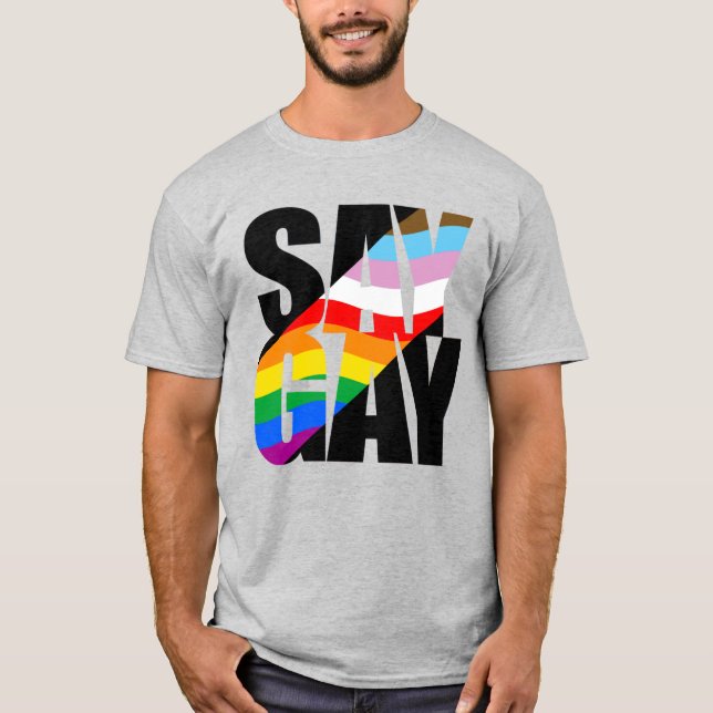SÄG GAY T SHIRT (Framsida)