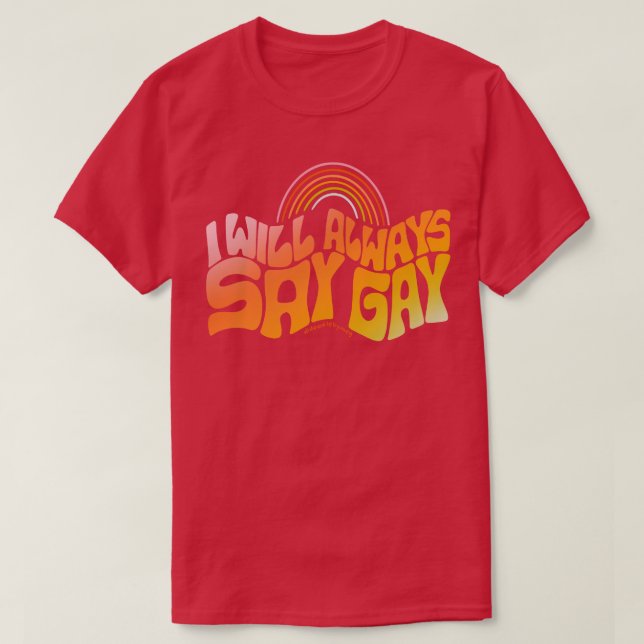 Säg Gay T Shirt (Design framsida)