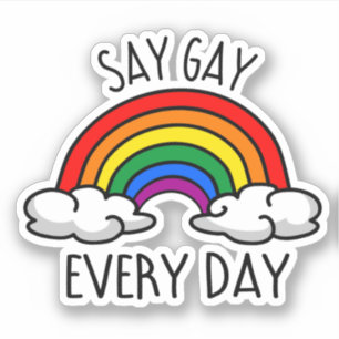 Säg Gay Varje Dag Klistermärken