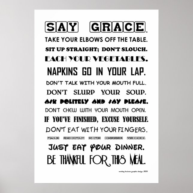 SÄG GRACE.. POSTER (Framsidan)