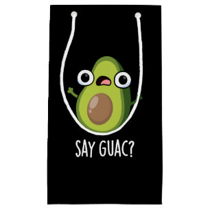 Säg Guac Rolig Avokado Puns Mörk Bakgrund