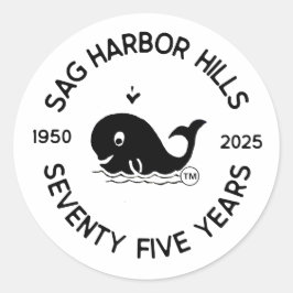 SAG HARBOR BACKE 75:E STICKER RUNT KLISTERMÄRKE