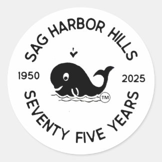 SAG HARBOR BACKE 75:E STICKER RUNT KLISTERMÄRKE