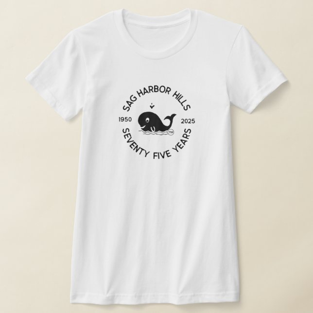 SAG HARBOR BACKE 75:E WOMENS CUT T-SHIRT (Laydown)