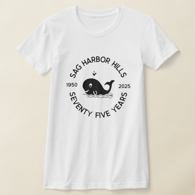 SAG HARBOR BACKE 75:E WOMENS CUT T-SHIRT (Laydown)