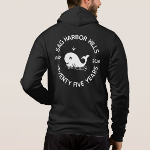 SAG HARBOR BACKE 75:E ZIP FRONT HOODIE T SHIRT