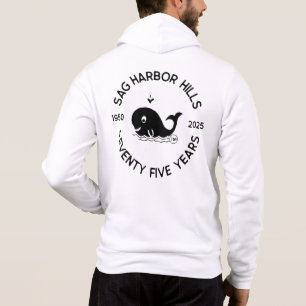 SAG HARBOR BACKE 75:E ZIP FRONT HOODIE T SHIRT