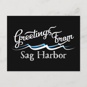 Sag Harbor Vatten Vågar Vykort