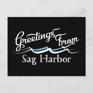 Sag Harbor Vatten Vågar Vykort
