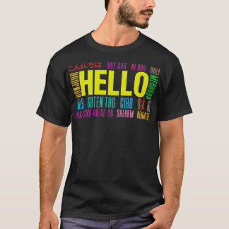 Säg Hej på olika språk Internationell Tra T Shirt