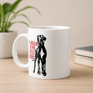 Säg hej till min lilla vän Great Dane Coffee Mu Kaffemugg