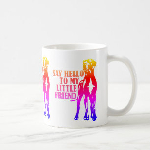 Säg hej till min lilla vän regnbåge kaffemugg