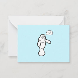 Säg Hi Manatee Note Card Anteckningskort