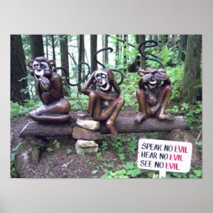 Säg inget ont hör inget ont och se inget ont poste poster