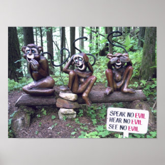 Säg inget ont hör inget ont och se inget ont poste poster