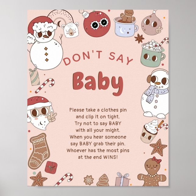 Säg inte att Baby Groovy-julets babyspel Poster (Framsidan)