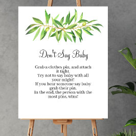 Säg inte att baby-jaktet av oliver från gren sage poster