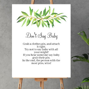 Säg inte att baby-jaktet av oliver från gren sage poster