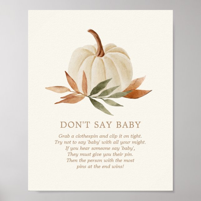 Säg inte att Baby undertecknar en liten babystövel Poster (Framsidan)