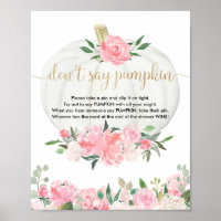 Säg inte att babyduschspel i pumpa faller rosa gul
