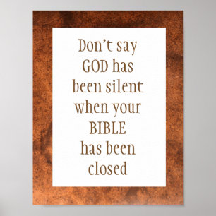 Säg inte att GOD hade varit SILENT Isaiah 55:11 Poster