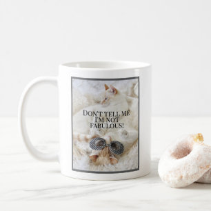 Säg inte att jag inte är slumpartad matdryck i gla kaffemugg