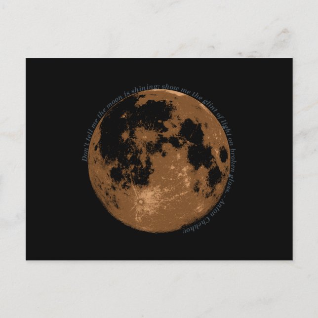 Säg inte att måne visar Chekhov citat Vykort (Framsida)