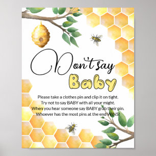 Säg inte baby gaby duschspel poster
