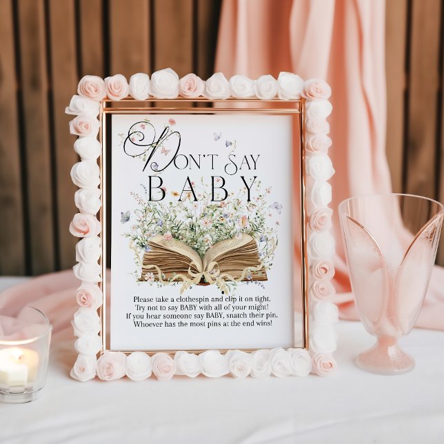 Säg inte Baby nytt kapitel Bok Theme Wildblomma Poster (Skapare uppladdad)