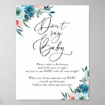 Säg inte Baby Rosa och blått speltecken