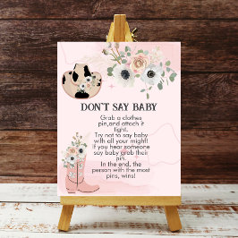 Säg inte baby Western Cowgirl Rodeo Poster