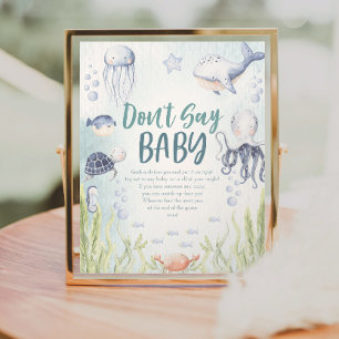 Säg inte babyvilt under havet poster