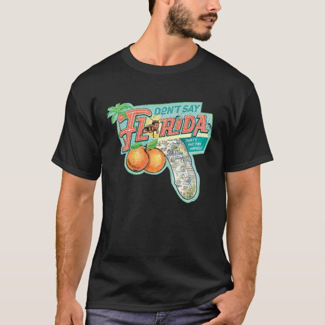 Säg inte Florida Ultimate Karta och Orangar T Shirt (Framsida)