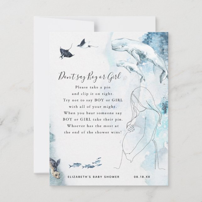 Säg Inte Pojke Eller Flicka | Baby Shower Lek (Framsida)