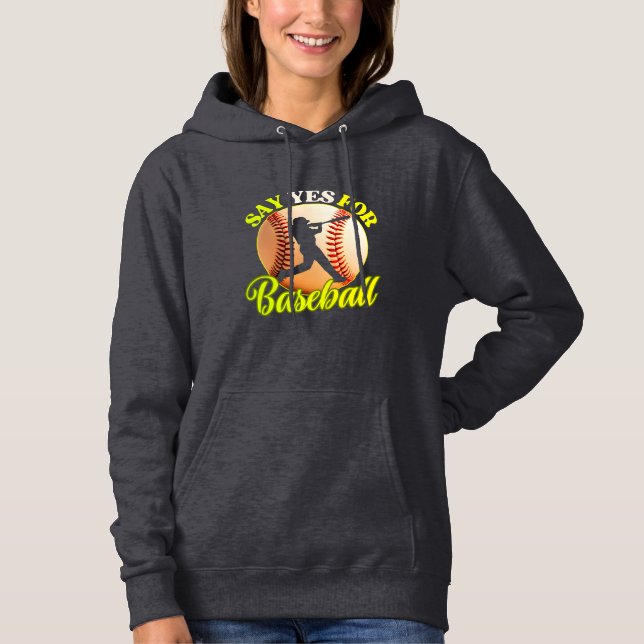 säg ja för baseboll t shirt (Framsida)
