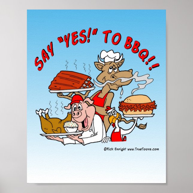 SÄG JA TILL BBQ! BBQ-Poster Poster (Framsidan)