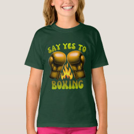 säg ja till boxning t shirt