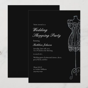 Säg ja till Dress Bridesmaid Shopping Party Inbjudningar