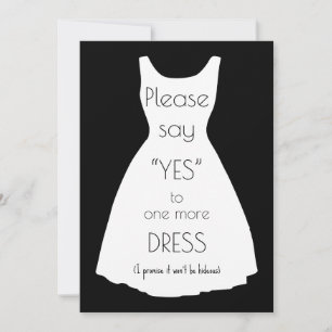 Säg ja till Frieri i Dress Bridesmaid Inbjudningar