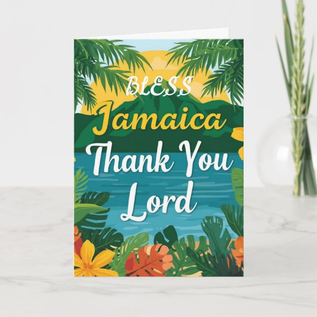 Säg Jamaica tack på årsdagen Kort (Framsida)