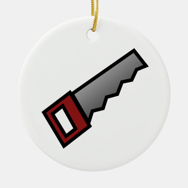 Såg Julgransprydnad Keramik (Framsidan)