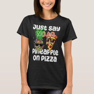 Säg NEJ till ananas på Pizza-Coolans grafiska kol T Shirt
