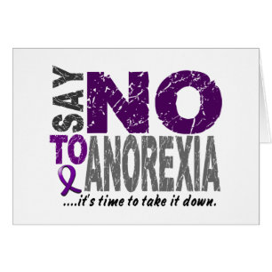 Säg NEJ Till Anorexia 1 Hälsningskort